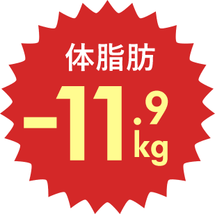体脂肪 -11.9kg